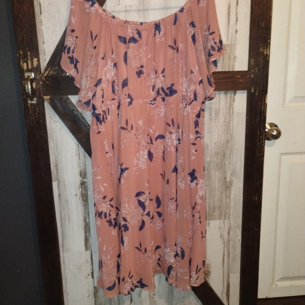 Torrid Plus Size 2x Floral Off-Shoulder Dress